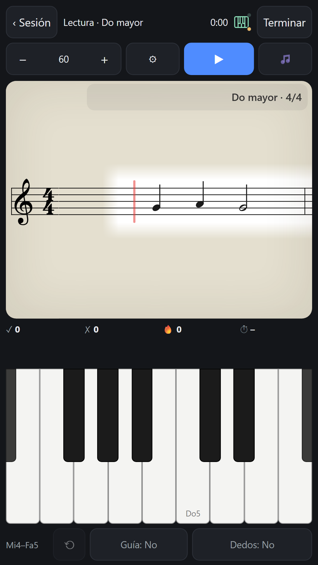 Lectura con teclado en pantalla